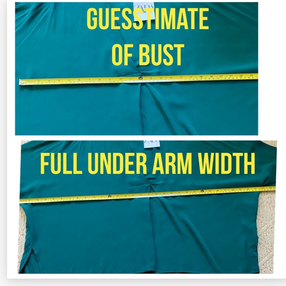 NWT Zara Green Oversized Blouse - Picture 6 of 8